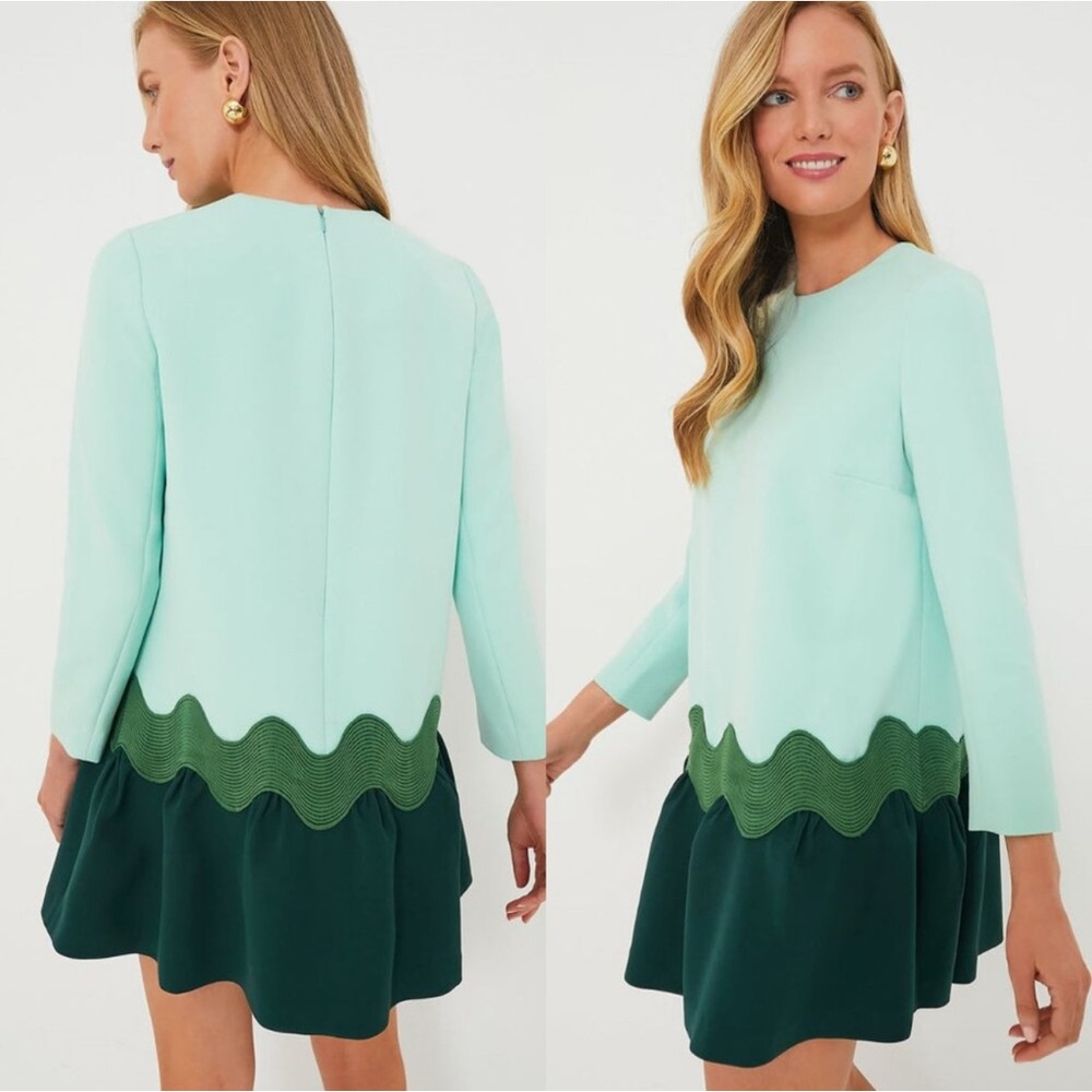 Tuckernuck NEW Sea Grove Pierce Long Sleeve Drop Waist A Line Mini Dress Size M
